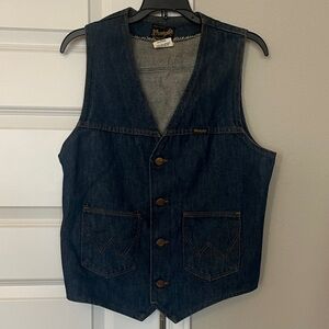 Vintage Wrangler Dark Blue Denim Vest